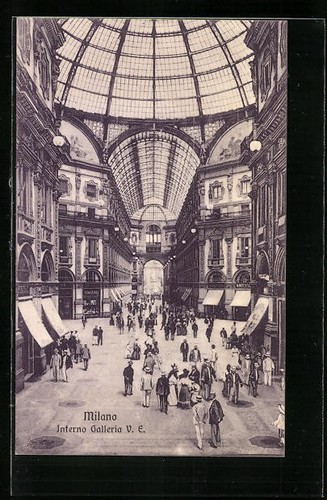 Postcard milano interno - milano,,