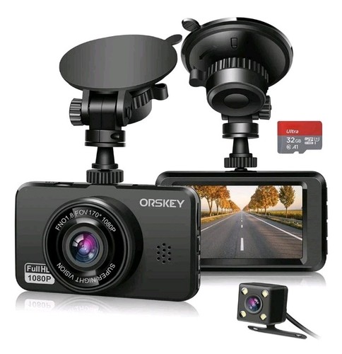 Orskey dual dash cam 1080p - cam,