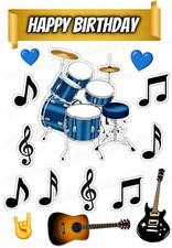 Music Drum Kit Cake Topper
