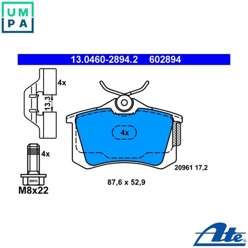 Brake pad set - brake, disc