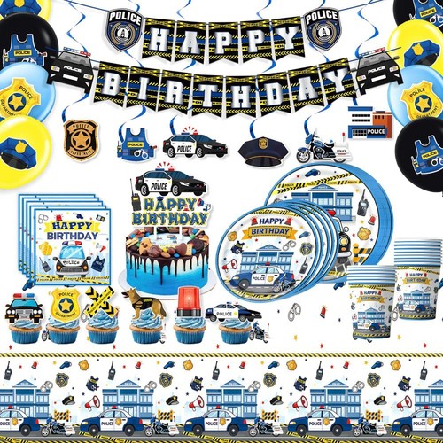 Police car birthday party - police,
