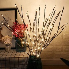 2 Pack LED Branch Lights, Battery Powered Decorative Lights String, Willow Twig 