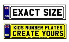 Custom Kids Number Plates