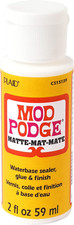 Mod Podge Matte Water Base Sealer/Glue and Finish, White, 2 Oz, 3.4 X 3.4 X 10