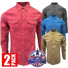 Men's Shirt 100% Cotton Long