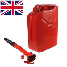 New 20L 5 Gallon Fuel Steel Jerry Can Oil Petrol Tank Military RED + A Spout Red