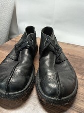 Clarks Men's Wallabees 500691 Size UK 8 F Black Leather Casual Shoes