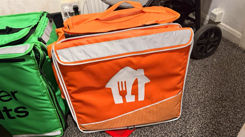 Orange insulated food delivery - insulated,