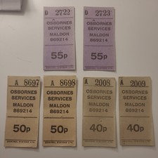 6 Vintage Bus Tickets