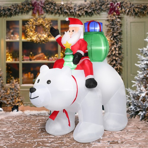6ft christmas inflatable santa - 6ft,