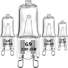 4 x G9 Halogen Oven Bulbs 25W 230V for Oven and Microwave Oven Cooker Bulb Wax 
