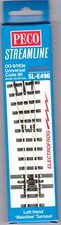 Peco SL-E496 OO-9 HOe Narrow Gauge Railway Track Mainline Turnout Point Left