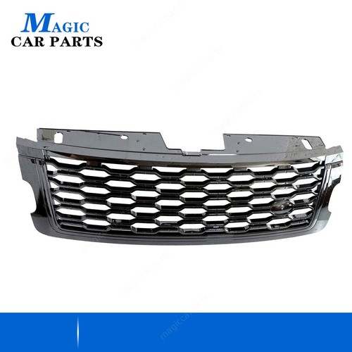 Glossy black front grill - black,