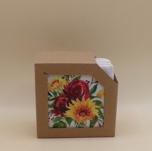 Sunflower and peony - sunflower, ceramic
