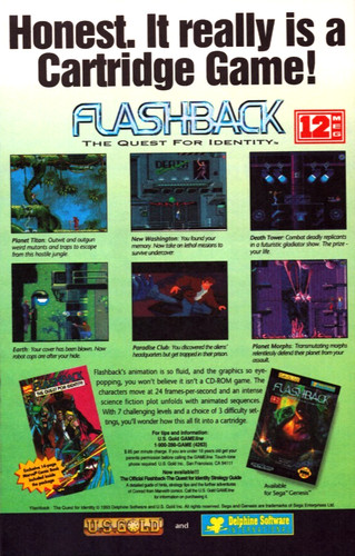 1993 flashback rom sega - cd-rom,