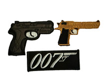 007 Patch Iron Sew On Clothes James Bond Fancy Dress Costume Embroidered Badge
