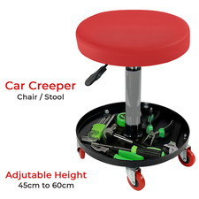 Mechanic Round Creeper Mobile Work Chair Workshop Stool Trolley Seat
