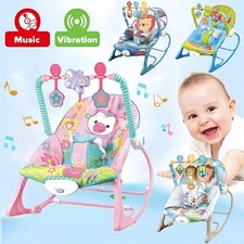 Baby Bouncer Rocker Swing Vibration Chair Soft Soothing Music Infant To Toddler