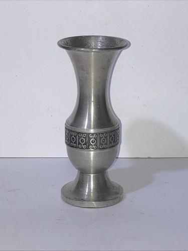 Vintage pewter bud vase - vintage,