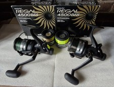 2 x Regal 4500 BRI Carp Fishing Reels with 2 Spare Spools and Boxes