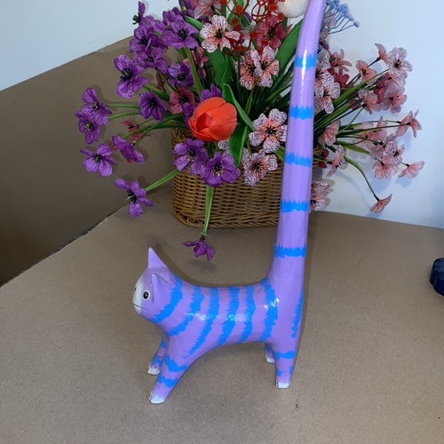 Hand painted striped wooden - painted,