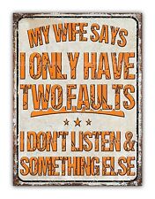 Funny Husband And Wife Metal Garage Sign Man Cave
