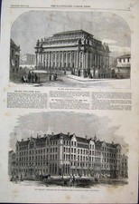 Original Old Antique Print Map