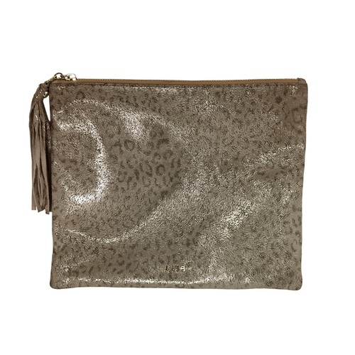 Biba clutch bag - gold, leopard