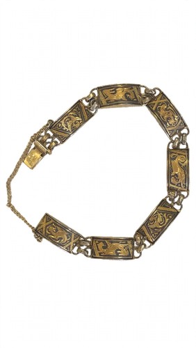 Vtg toledo damascene bracelet - vtg,