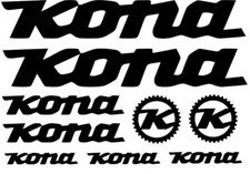 KONA Stickers Decals Custom Sizes Cycling Bike Colours Frame Fork MTB Road BMX