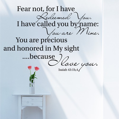 Bible quote isaiah vinyl - quote,