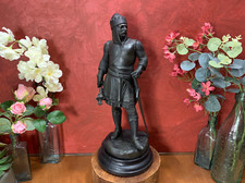 Antique Spelter Knight King Richard by Antoine Bofill