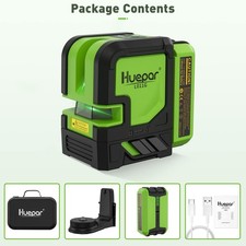 Huepar Outdoor Green Beam Self-Leveling Laser Tool with  Li-ion Battery L011G