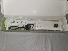 British Gas 6 Gang Standby Saver White Extension Lead Energy Saving
