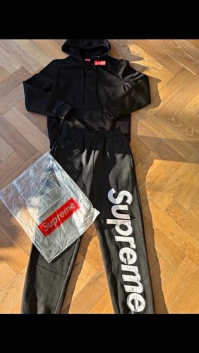 Supreme black cotton fleece - black,