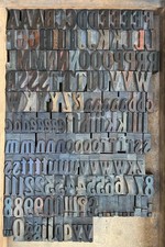Wooden Letterpress Type Wood Poster Type Printing Complete Fount 10 Line 43mm #2