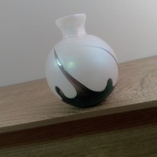 Heron Glass Bud Vase Round