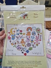 Baby heart cross - cross, stitch