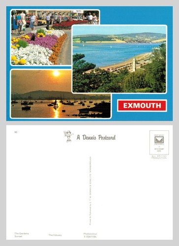Postcard exmouth multi view - -, multi-view