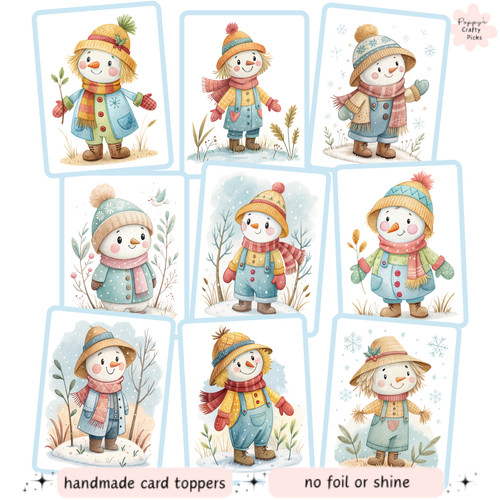 Snowman scarecrow card - 6,