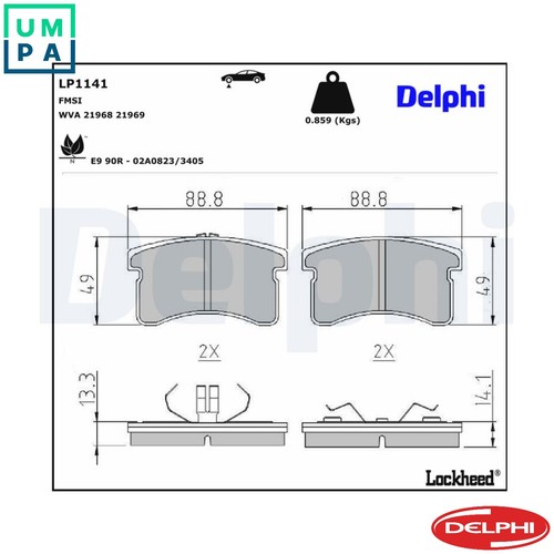 Brake pad set disc - brake,