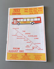 Tees - United -  Bus Timetable -  Darlington - Redcar - Middlesbrough - 1991(30