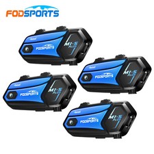 M1-S Plus 10 Riders 2000m Motorcycle Intercom Helmet Bluetooth Headset FM Radio