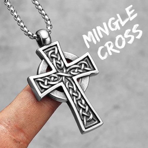 Silver celtic knot jesus cross - celtic,