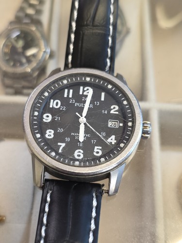 Pulsar mens watch - watch, leather