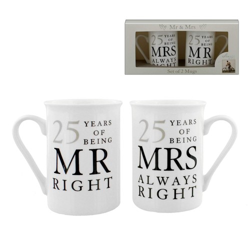 25th wedding anniversary mugs - wedding,