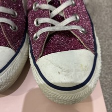 Chuck Taylor Pink Glitter All Stars Hightop Converse Size 3.5 UK ( 5.5 US)
