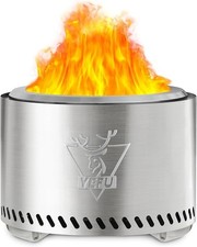 Smokeless Fire Pit Outdoor Patio Camping Portable Stainless Steel 54cm