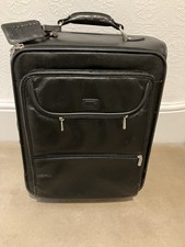 LEATHER CONDOTTI  ONBOARD BRIEFCASE TROLEY OVERNIGHT CASE 2 WHEEL 48 x 34 x 21cm