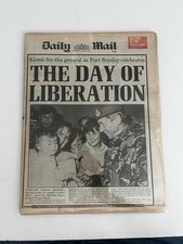 Daily Mail 16 June 1982 Falklands Liberation Newspaper – Flat Unfolded Copy